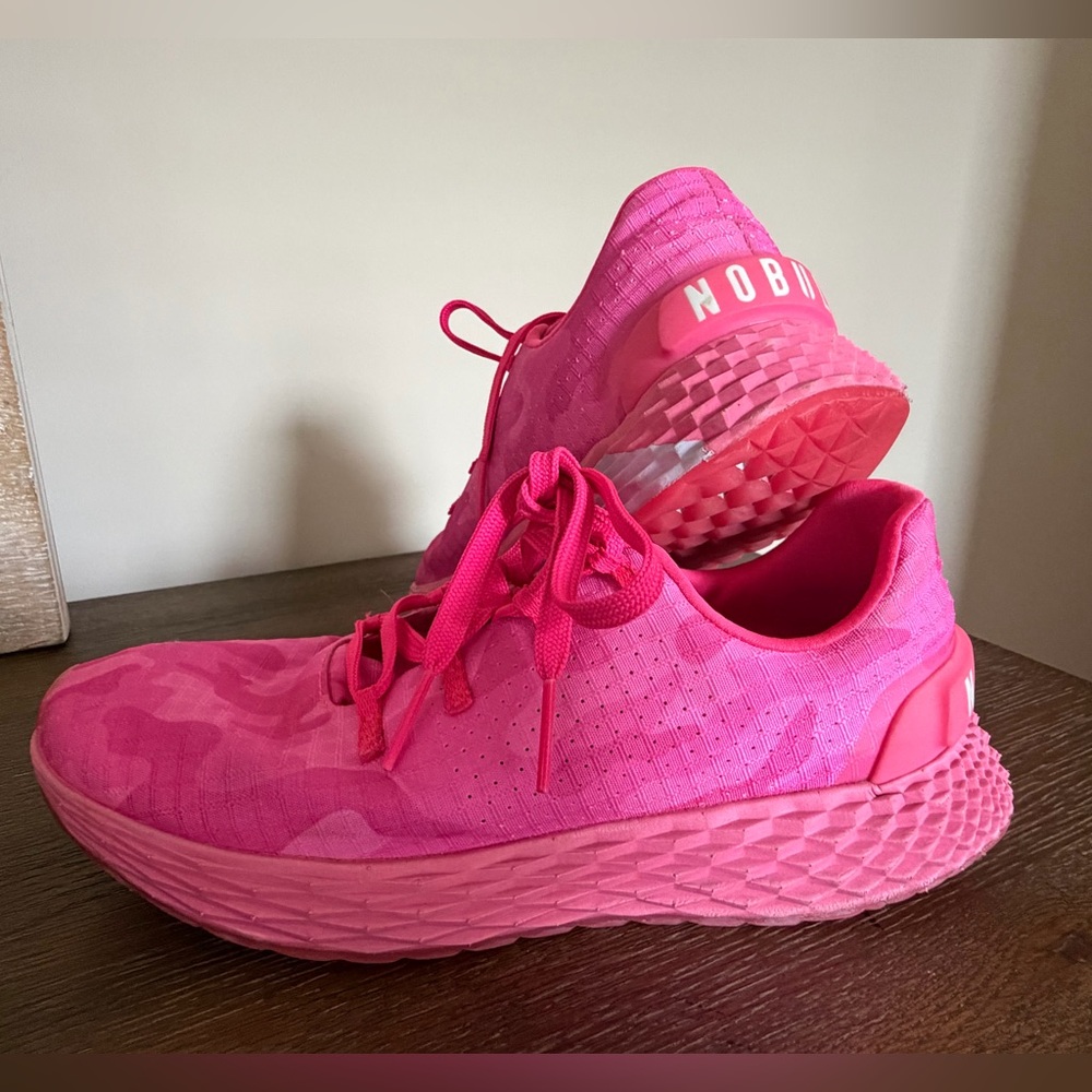 NoBull Ripstop runner in camo neon pink sneaker shoes -women 8